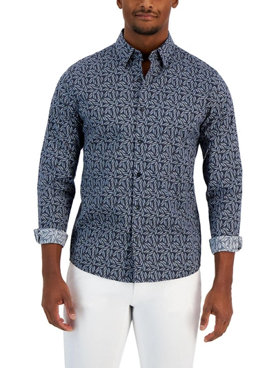 Shop Michael Kors Mens Slim Fit Printed Button-down Shirt In Multi