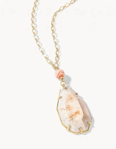 Shop Spartina 449 Old Field Stone Necklace In Marble In Silver