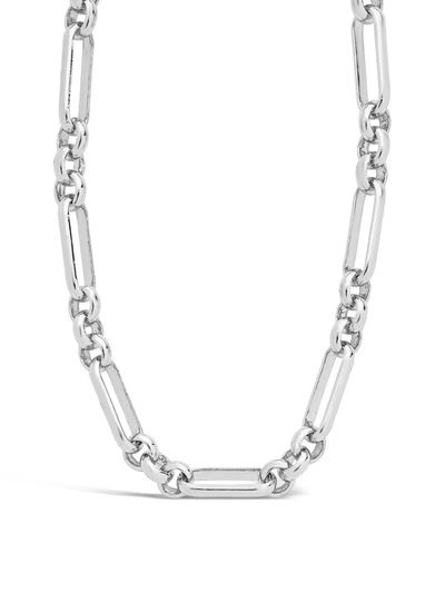 Shop Sterling Forever Large Oval Link Necklace In Silver