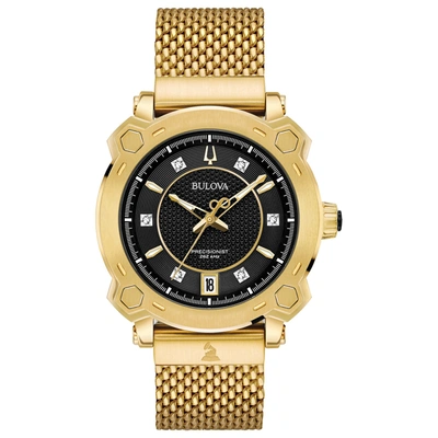 Shop Bulova Women's 38mm Black Quartz Watch In Gold