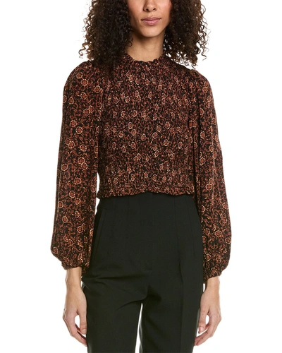 Shop Rosewater Remi Smocked Top In Brown