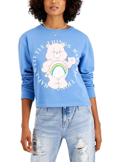 Shop Freeze Juniors Womens Graphic Cozy Sweatshirt In Blue