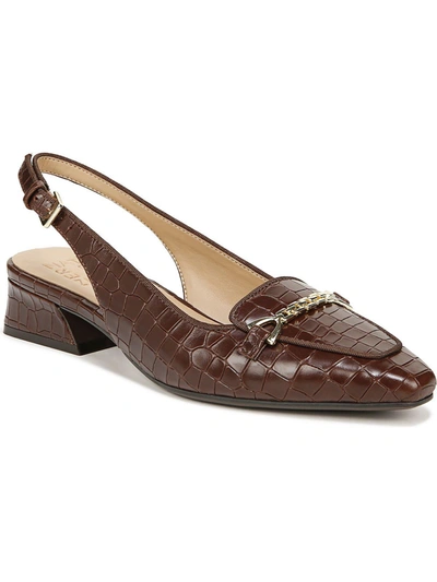 Shop Naturalizer Lindsey Womens Leather Slingbacks In Brown