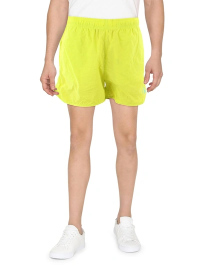 Shop Calvin Klein Pride Mens Logo Above Knee Flat Front In Yellow