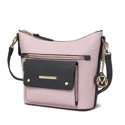 Shop Mkf Collection By Mia K Serenity Color Block Vegan Leather Women's Crossbody Bag By Mia K In Purple