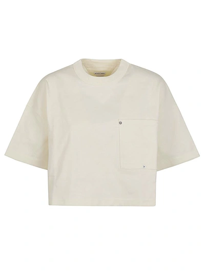 Shop Bottega Veneta Cropped Cotton T-shirt In White
