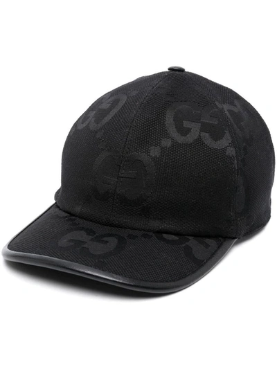 Shop Gucci Jumbo Gg Baseball Cap In Black