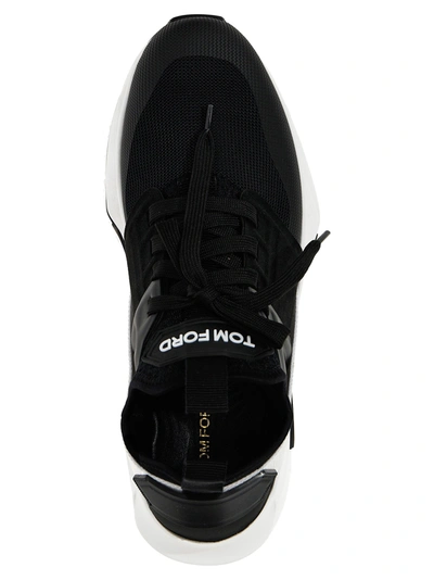 Shop Tom Ford Logo Techno Sneakers White/black
