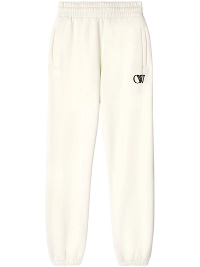 Shop Off-white Cotton Sweatpants In Beige