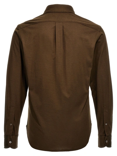 Shop Tom Ford Silk Blend Shirt Shirt, Blouse Brown