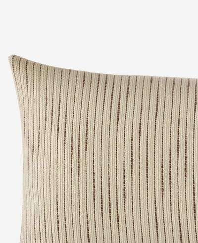 Shop Kenneth Cole Chenille Beige Lumbar Pillow Cover In Light Beige
