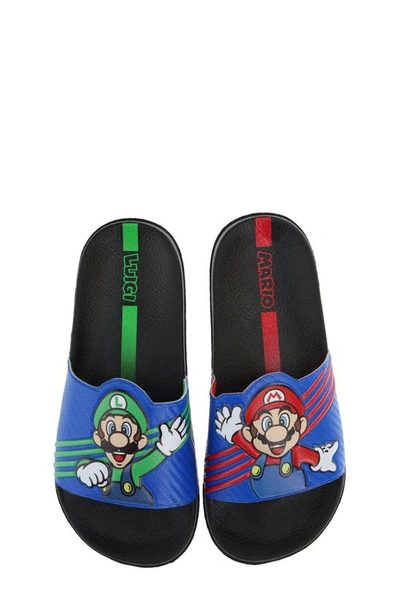 Shop Sg Footwear Kids' Mario Slide Sandal In Blue