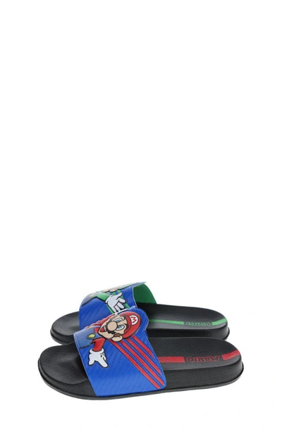 Shop Sg Footwear Kids' Mario Slide Sandal In Blue