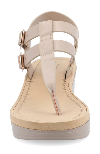 Journee Collection Womens Bianca Wedge Sandals In Taupe
