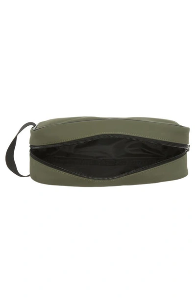 Original Penguin Rubber Zip Top Dopp Kit In Olive