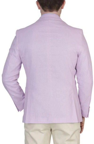 Shop Tailorbyrd Solid Notch Lapel Linen Blend Sport Coat In Lilac