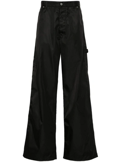 Shop Off-white Nylon Carpenter Trousers In Black