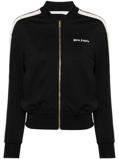 Shop Palm Angels Classic Logo Track Bomber Jacket In Black