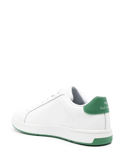 Shop Paul Smith Albany Leather Sneakers In White