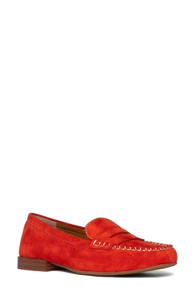 Shop Donald Pliner Penny Loafer In Persimmon