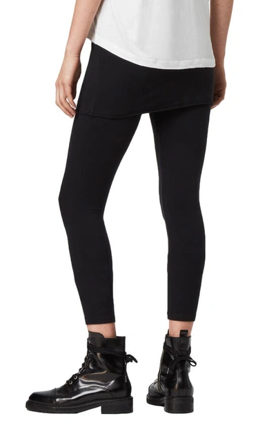 Shop Allsaints Raffi Skirted Leggings In Black