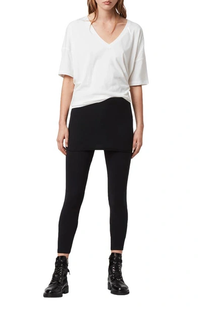 Shop Allsaints Raffi Skirted Leggings In Black