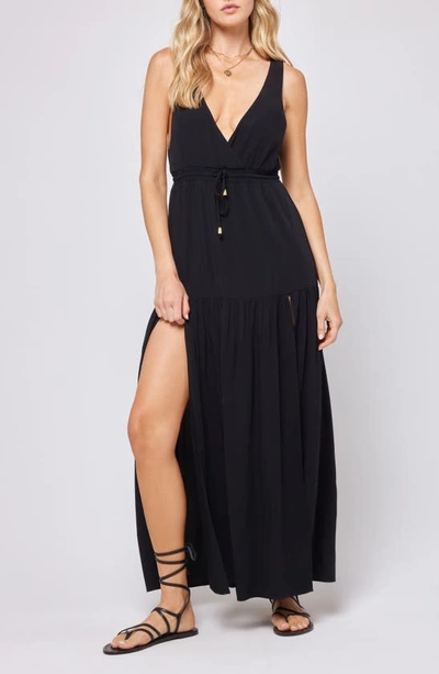 Shop L*space Emma Cover-up Maxi Dress In Black