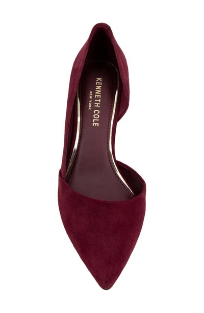 Shop Kenneth Cole New York 'ellis' Half D'orsay Wedge Pump In Wine Suede