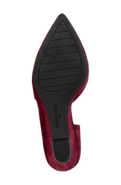 Shop Kenneth Cole New York 'ellis' Half D'orsay Wedge Pump In Wine Suede