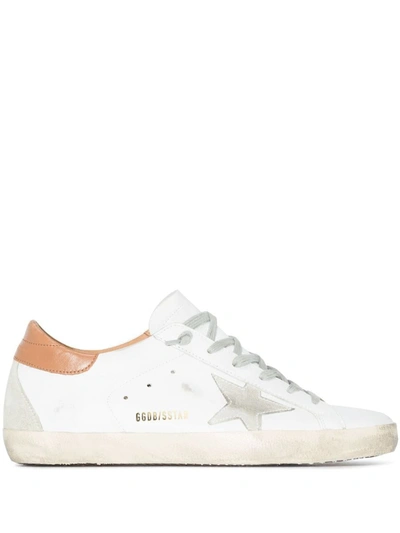 Shop Golden Goose Super-star Sneakers In Leather Brown