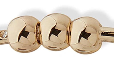 Shop Dkny Ball Hoop Earrings In Gold/ Crystal