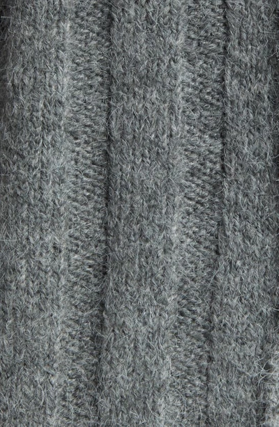 Shop Topshop Fluffy V-neck Cardigan In Grey
