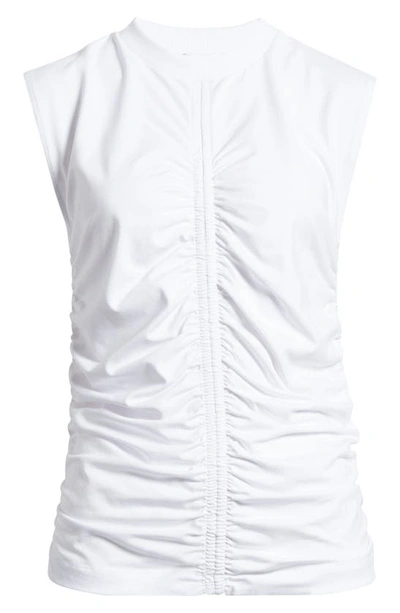 Shop Topshop Ruched Front Tank In White