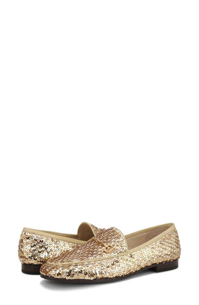 Sam Edelman Loraine Sequined Loafer In Gold In Gold Multi