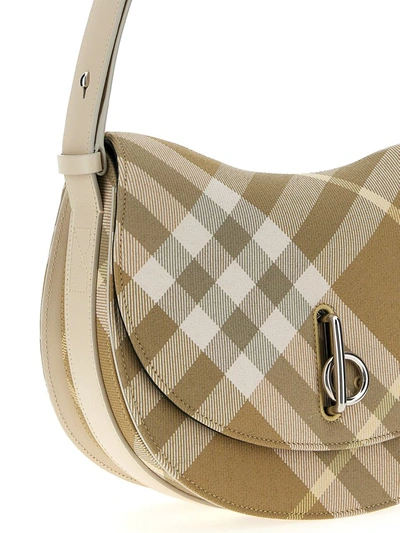 Shop Burberry 'rocking Horse' Medium Shoulder Bag In Beige
