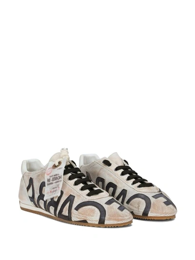 Shop Dolce & Gabbana Sneaker With All-over Logo Print In White