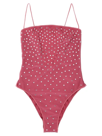 Shop Oseree Oséree 'gem' One-piece Swimsuit In Pink