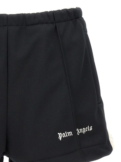 Shop Palm Angels 'classic Logo Track' Shorts In White/black