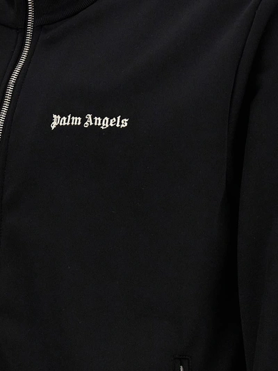 Shop Palm Angels 'classic Logo Track' Sweatshirt In White/black