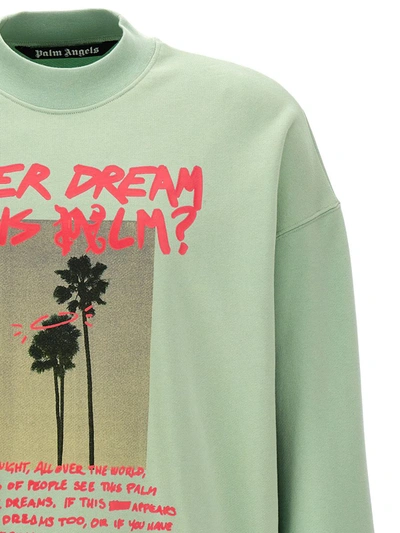 Shop Palm Angels 'palm Dream' Sweatshirt In Green