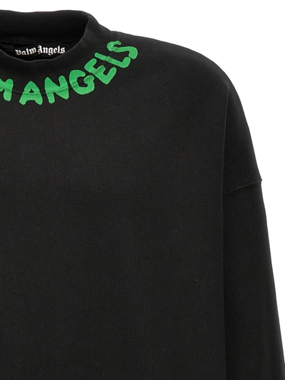 Shop Palm Angels 'seasonal Logo' Sweatshirt In Black