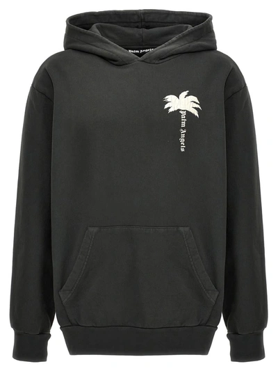 Shop Palm Angels 'the Palm' Hoodie In Gray