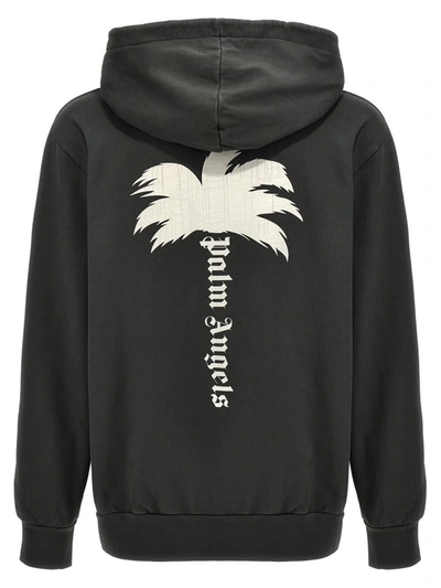 Shop Palm Angels 'the Palm' Hoodie In Gray