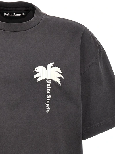 Shop Palm Angels 'the Palm' T-shirt In Gray