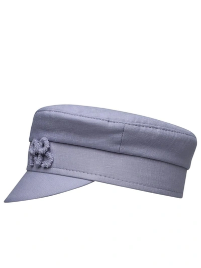 Shop Ruslan Baginskiy Lilac Linen Hat In Lilla