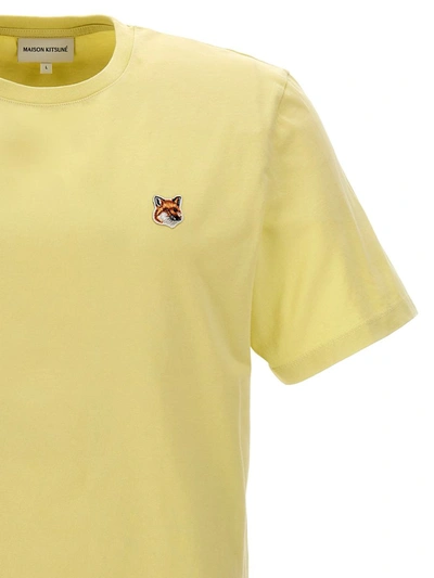 Shop Maison Kitsuné 'fox Head' T-shirt In Yellow