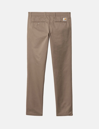 Shop Carhartt -wip Sid Pant Chino Trousers In Brown