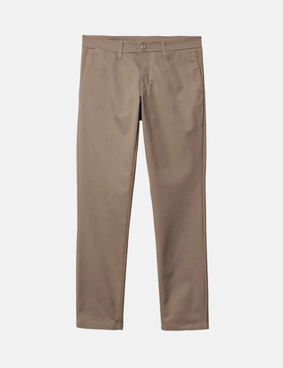 Shop Carhartt -wip Sid Pant Chino Trousers In Brown