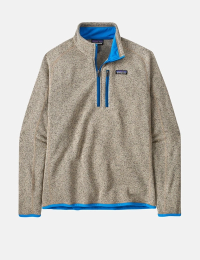 Shop Patagonia Better Sweater 1/4 Zip Sweatshirt In Ecru