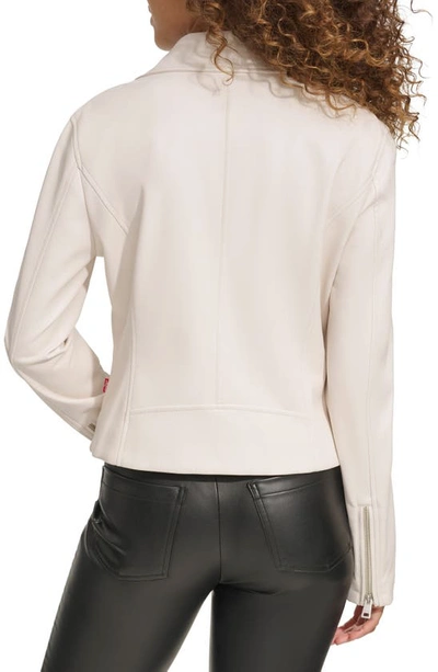 Levi's® Shrunken Faux Leather Moto Jacket In Oyster